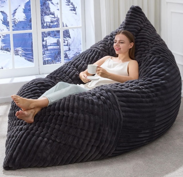Adult Bean Bag Chair 3 in 1 Convertible Large Bean Bag Sofa
