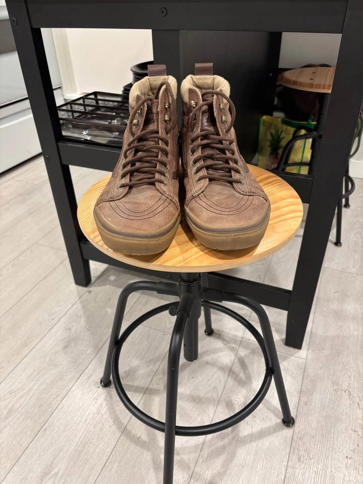 Vans Sk8-hi Leather Brown Herringbone - photo 3