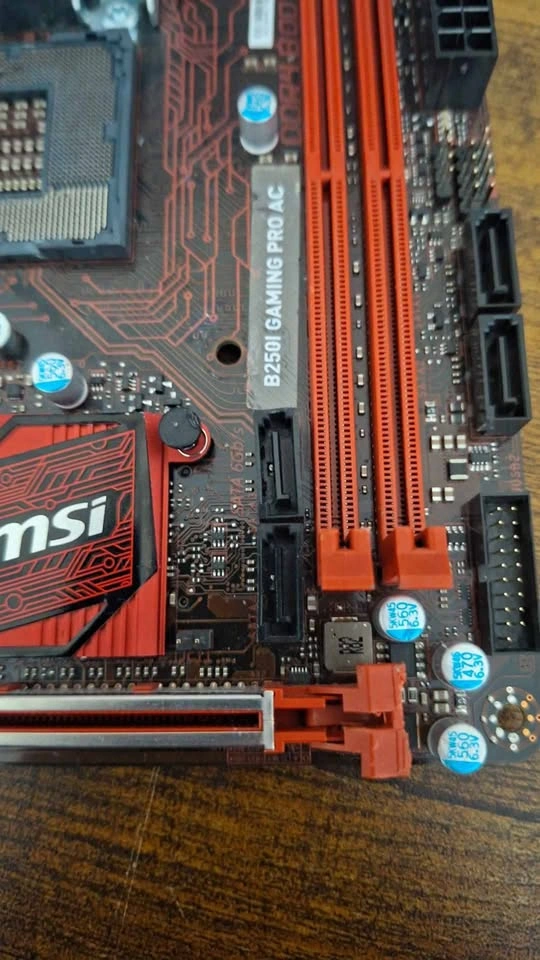 (BROKEN PINS + BENT SATA PORT) B250I GAMING PRO AC MSI Motherboa - photo 2