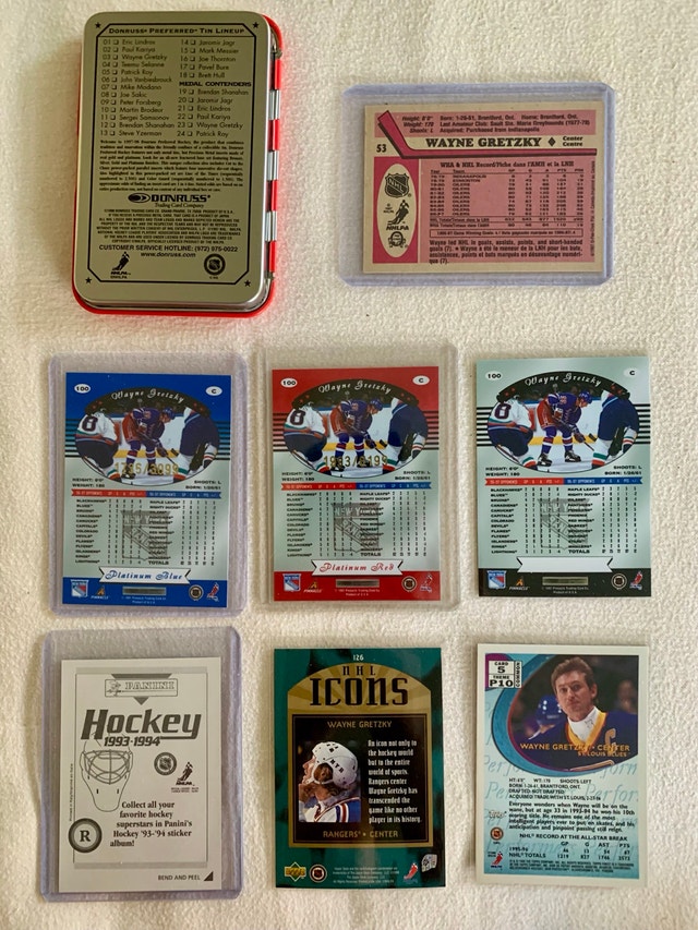 Wayne Gretzky Trading Cards and Tin Container - photo 2