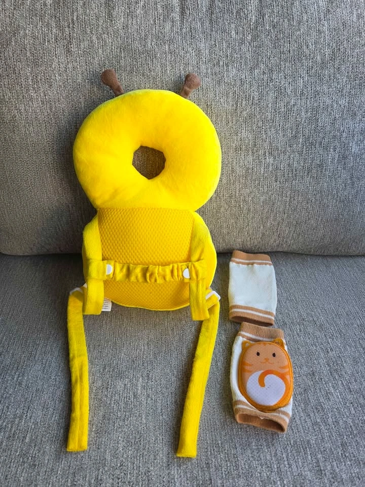 Baby Head Protection Backpack + Knee Pads – Bee Design - photo 2