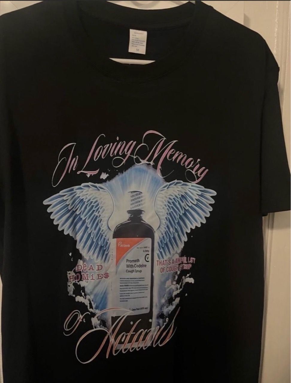 Whole lotta cough syrup dead homies black T-shirt - photo 2