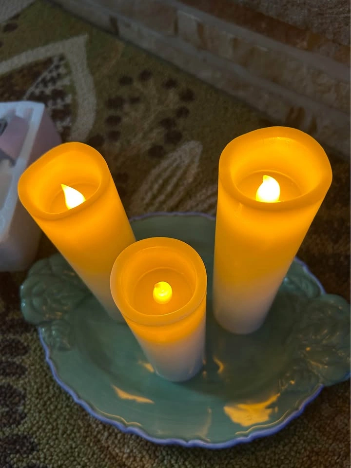 Brand New 3 Pack Real Wax LED Flameless Candles with Remote - photo 5