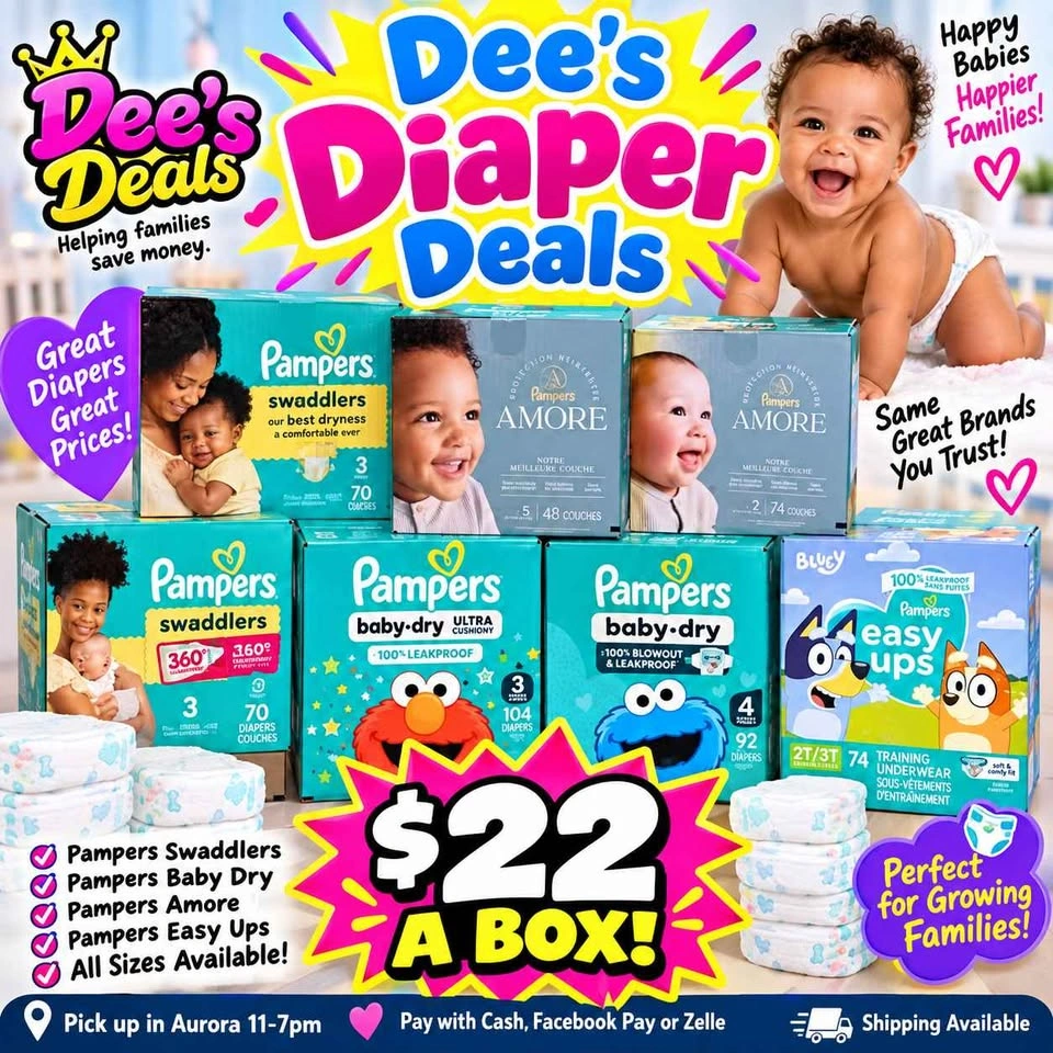 Pampers $22 a box or 5 for $100. All sizes - photo 3