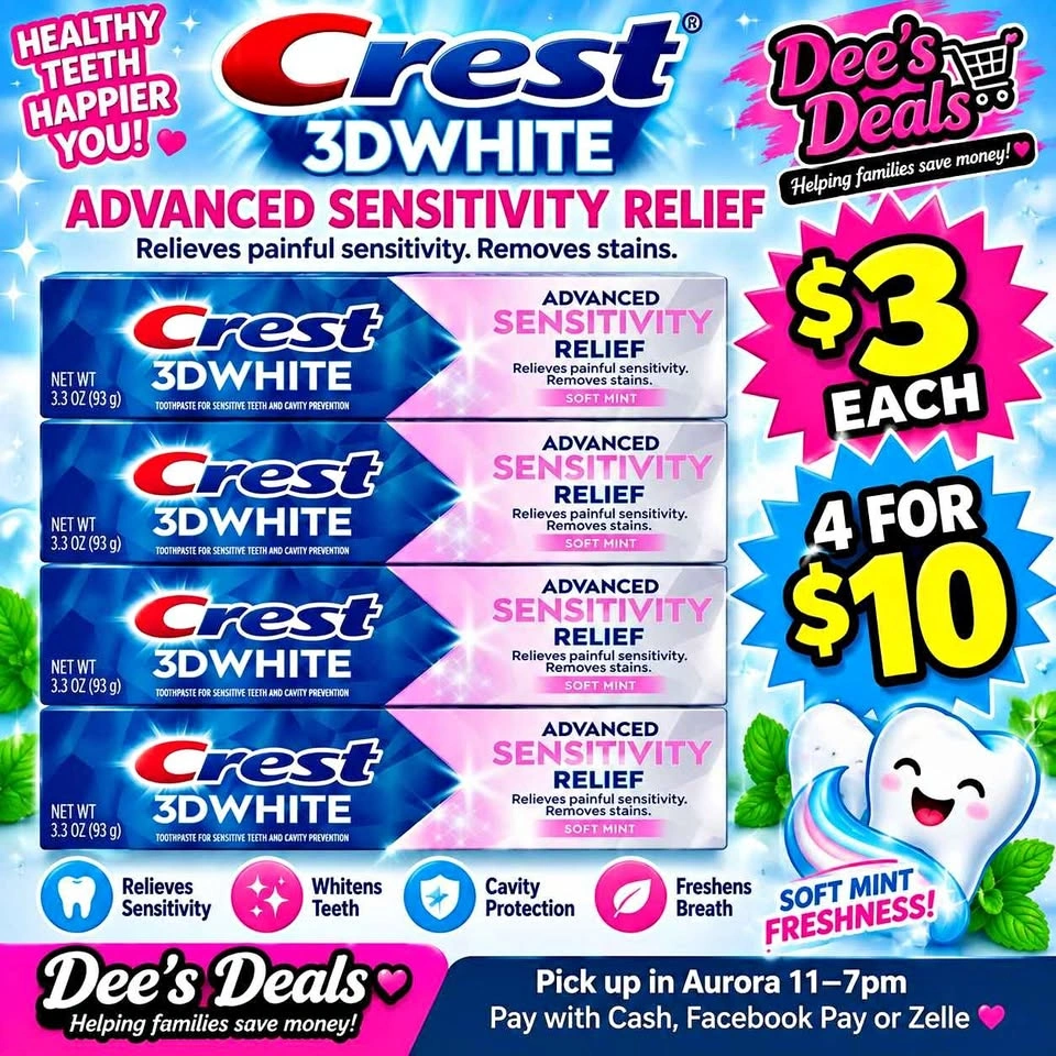 Crest Sensitivity $3 or 4 for $10