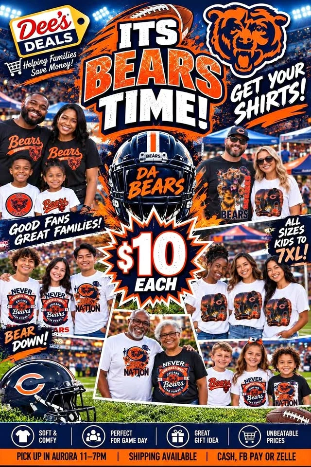 Bears Shirts Sale $10 each