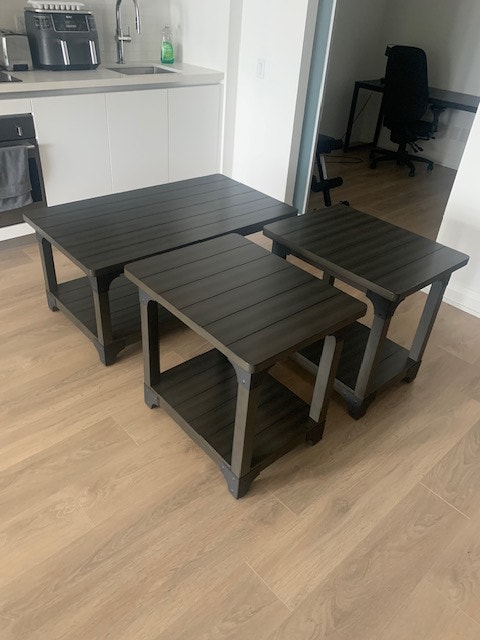 Coffee Table + 2 End Tables Set