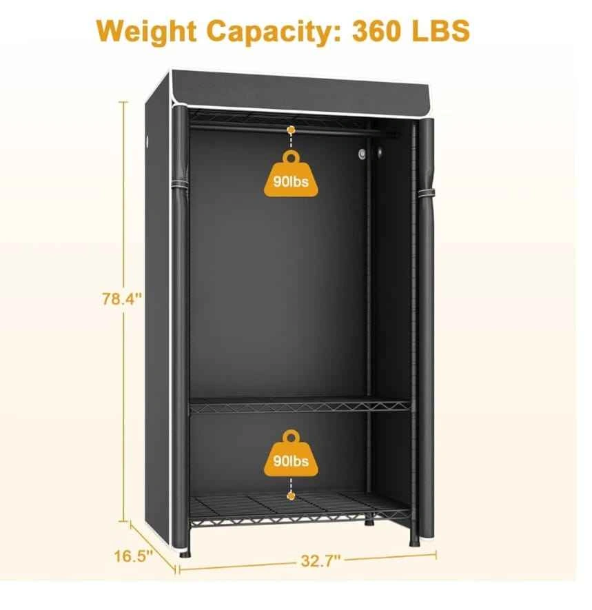 Brand new Heavy Duty Garment Rack with Cover and Shelves - photo 4