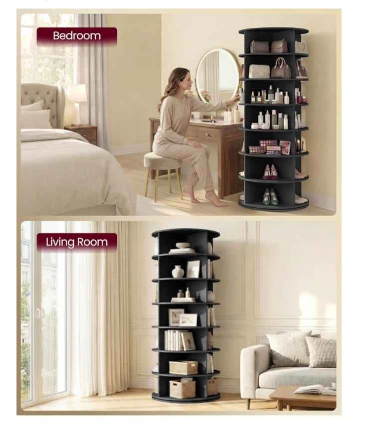 New 7-Tier Rotating Shoe Rack Tower - photo 5