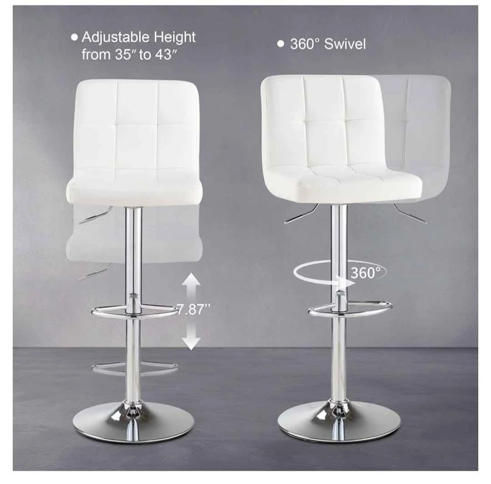 Brand new Bar Stools Set of 2, Thickened Seat Cushion Swivel - photo 3