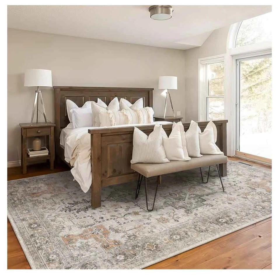 Brand new 8x10 Area Rug, Washable Non Slip, Taupe - photo 2