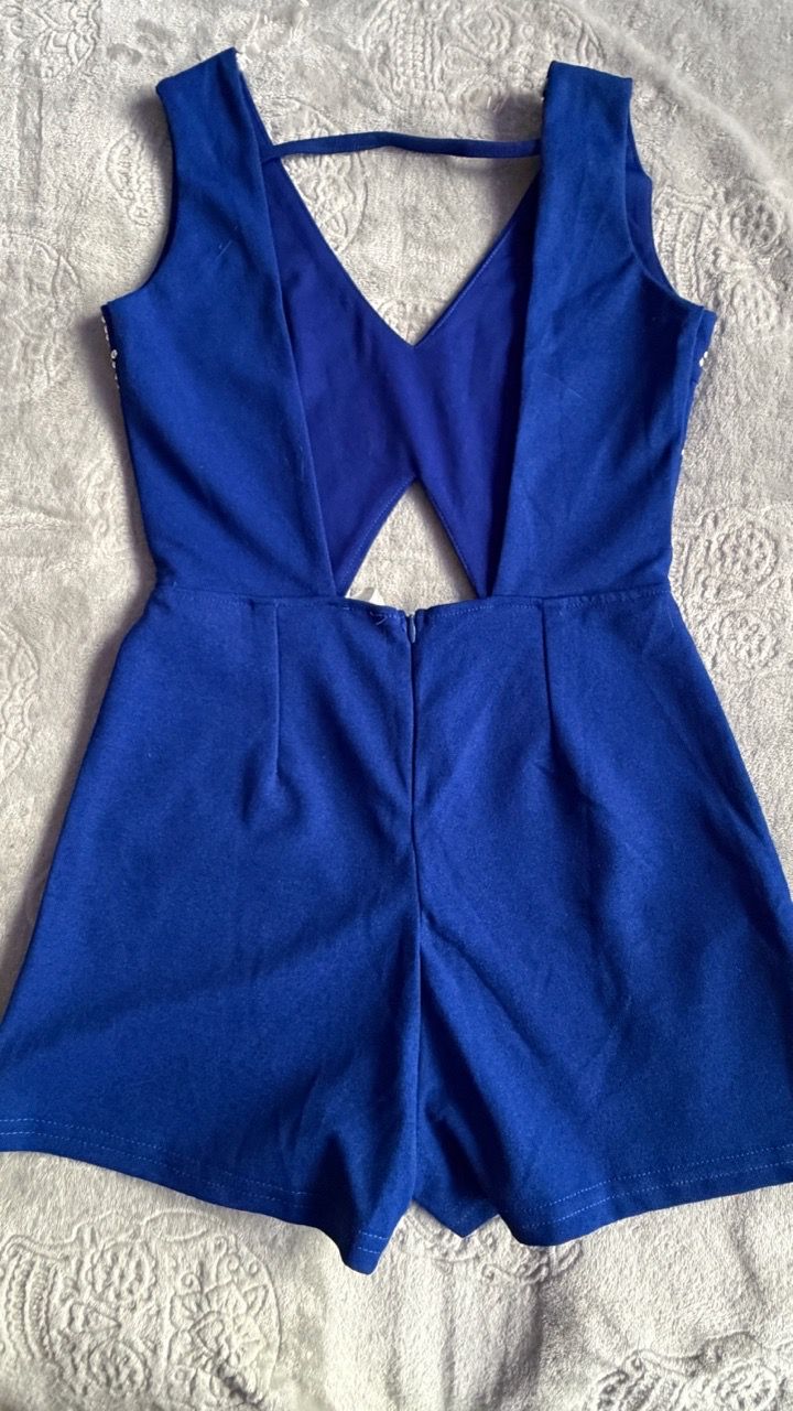 Love Nation Blue Studded Romper (Small) - photo 2