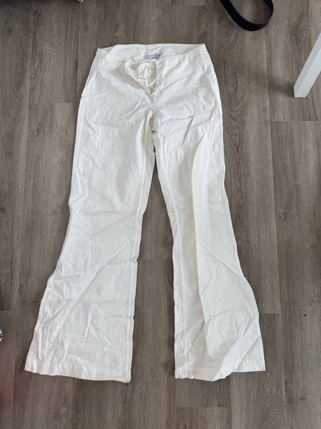 Hennes & Mauritz Linen Blend Lace-Up Pants