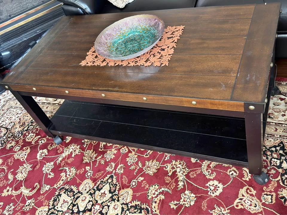Rustic Industrial Coffee Table and End Table Set