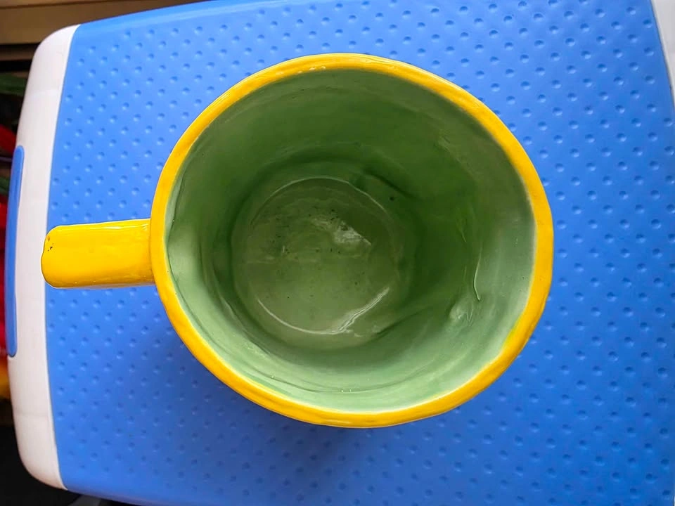 Handmade Yellow Ceramic Dragon Mug - photo 5
