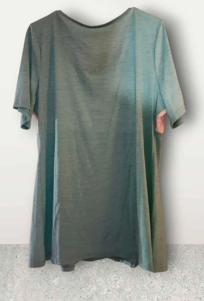 Rosegal 3X Teal Lace Button Detail Tunic Top - photo 2