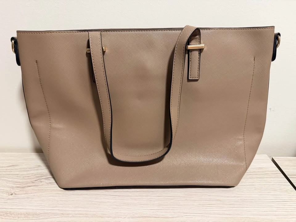 LECOLE Tan Saffiano Leather Tote Bag - photo 2