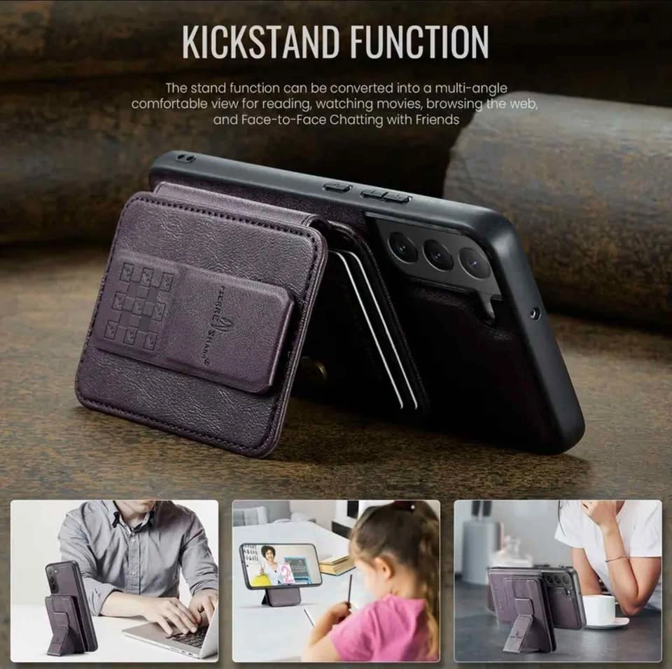 Faux Leather Wallet Kickstand Case for Samsung Galaxy S25 Ultra - photo 2