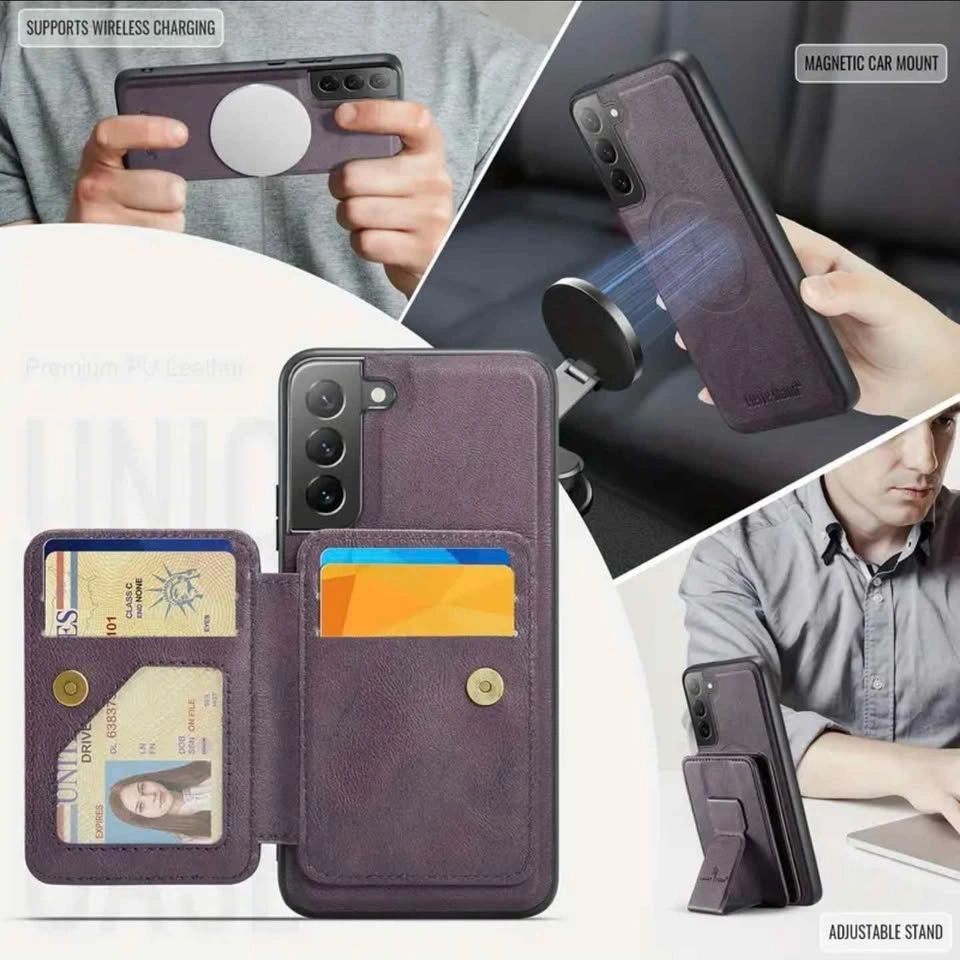 Faux Leather Wallet Kickstand Case for Samsung Galaxy S25 Ultra - photo 3