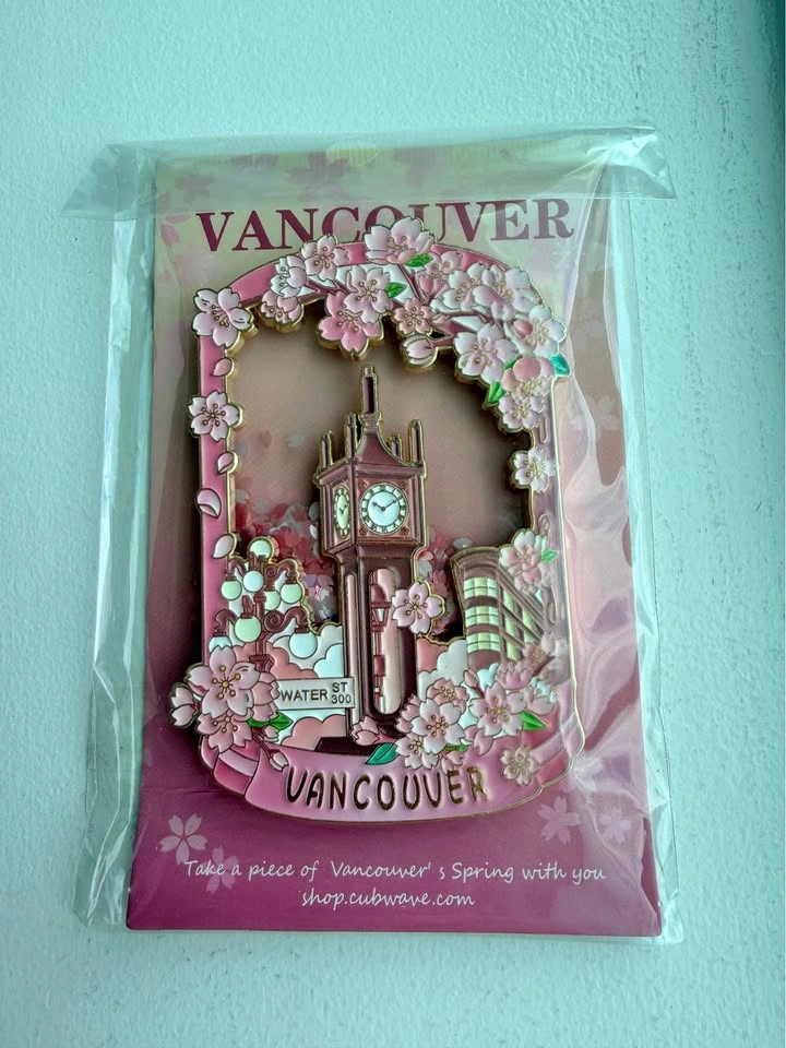 Cubwave Vancouver Steam Clock-Cherry Blossom Liquid Motion Magne