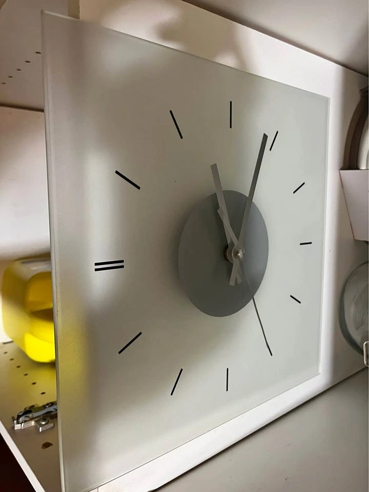 Square Frosted Glass Wall Clock