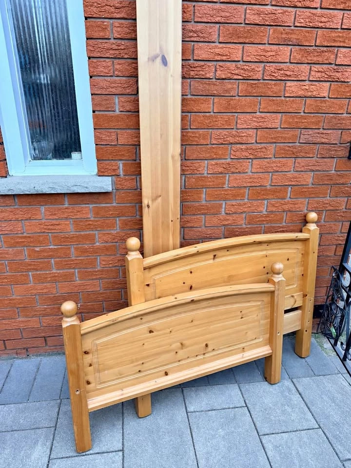 IKEA LEKSVIK Single Solid Pine Bed Frame