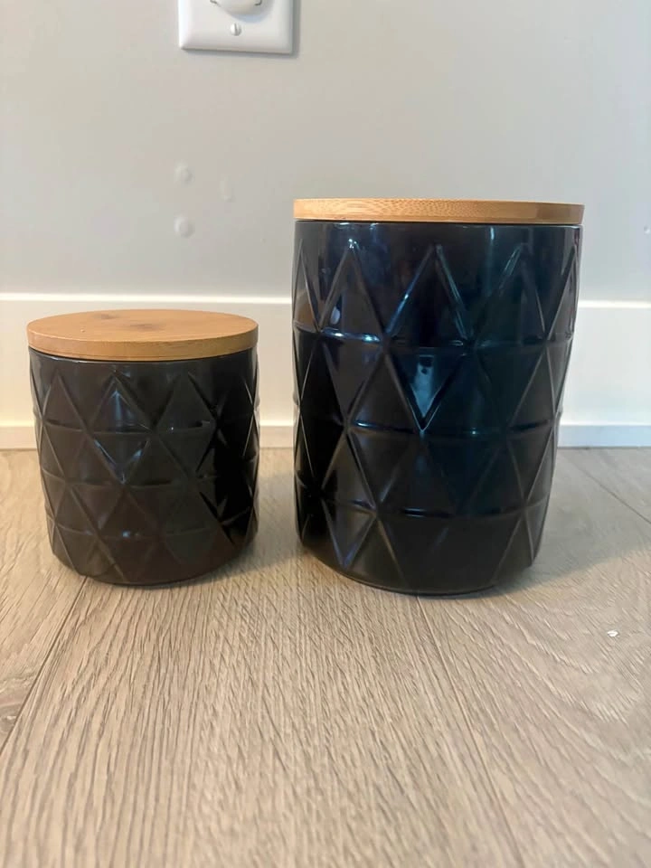 2 black containers