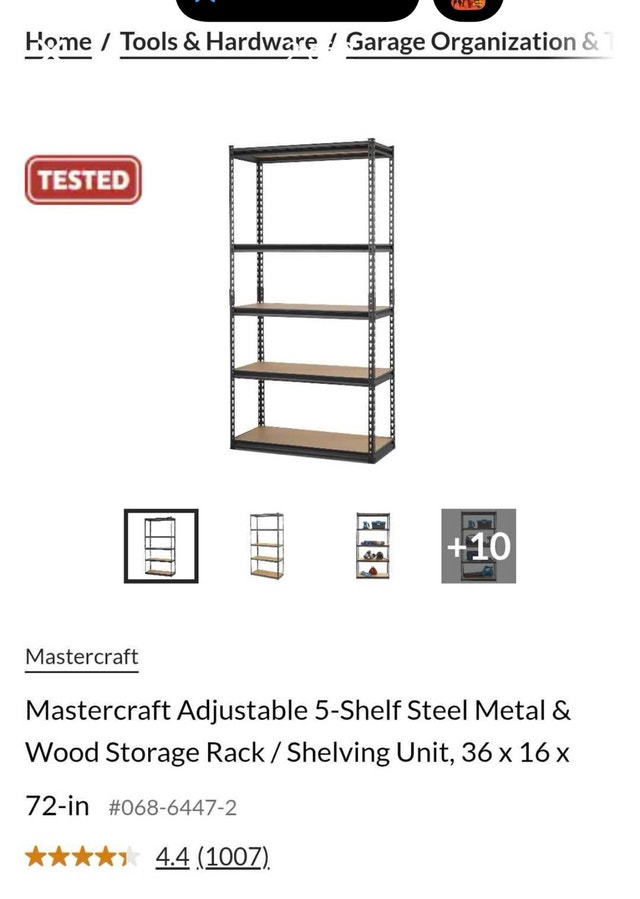 Heavy Duty Shelving- 5 Tire, New, Sealed Box