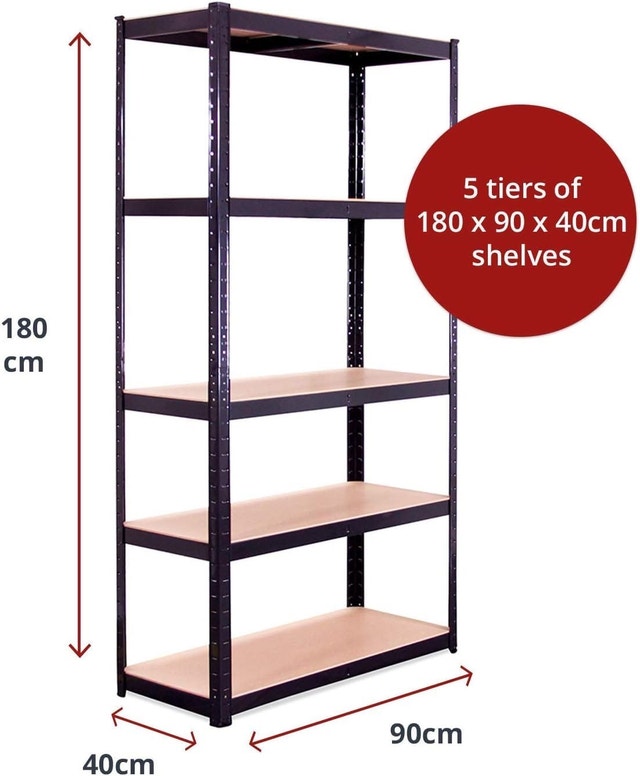 Brand New Heavy Duty 5-Tier Storage Shelf – 180×90×40cm