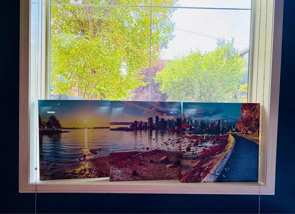 Vancouver Skyline Sunset, 3-Piece Canvas Wall Art - photo 2
