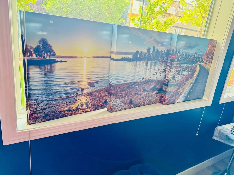 Vancouver Skyline Sunset, 3-Piece Canvas Wall Art - photo 3