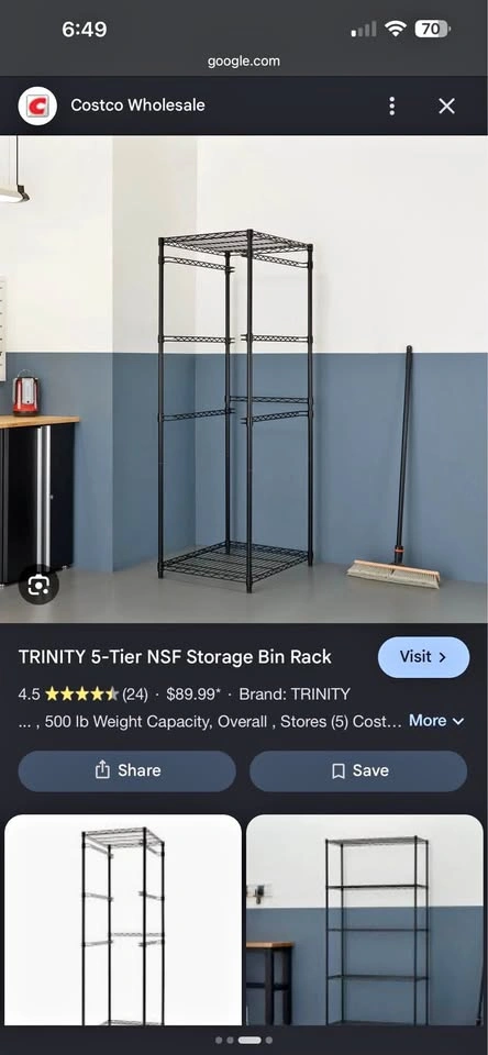 TRINITY replacement parts for 5-Tier Storage Bin Rack
