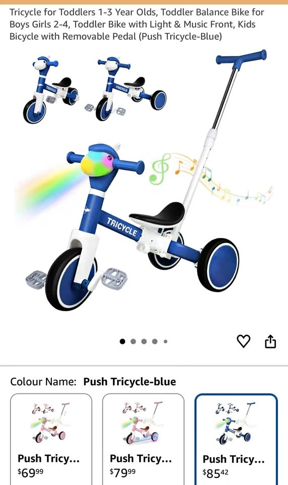Tricycle and Balance Bike for Toddlers 1-4 Years Old