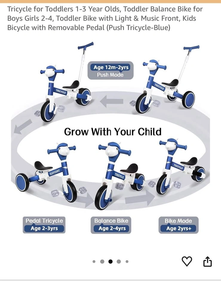 Tricycle and Balance Bike for Toddlers 1-4 Years Old - photo 4