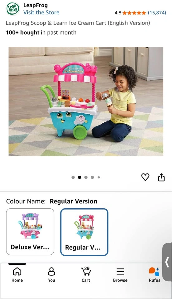 Brand new - LeapFrog Scoop & Learn Ice Cream Cart (French Versio - photo 2
