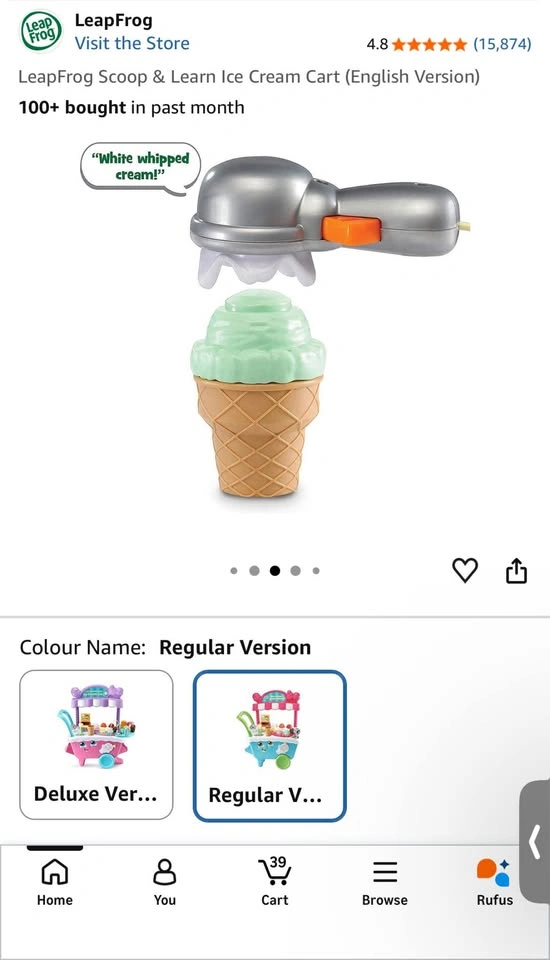 Brand new - LeapFrog Scoop & Learn Ice Cream Cart (French Versio - photo 3