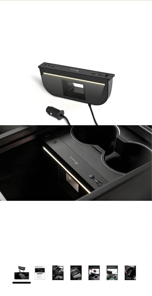 TPARTS 60W USB Hub Charger for Tesla Model Y/3