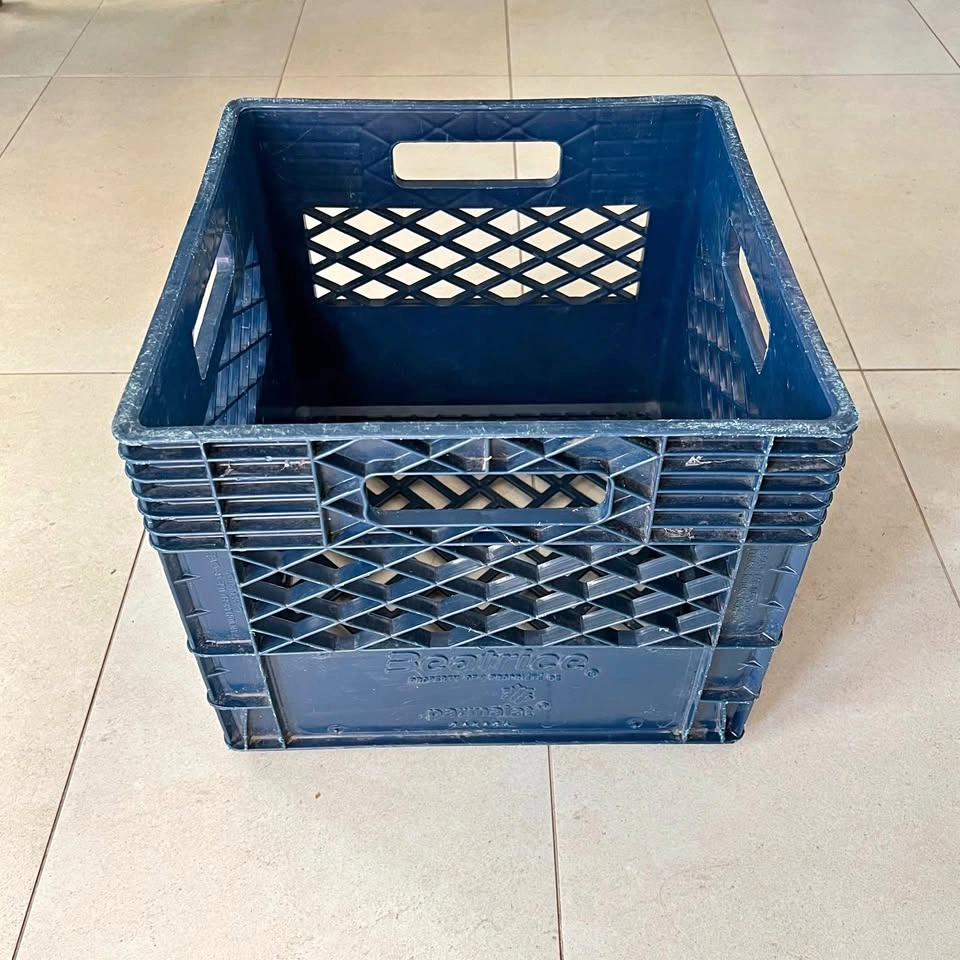 Dark Blue Heavy Duty Milk Crate 11” x 13” x 13”