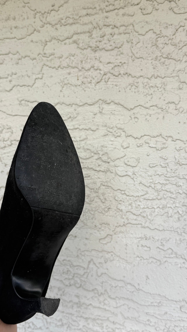 Vintage Charles Jourdan Black Leather Heels - photo 3