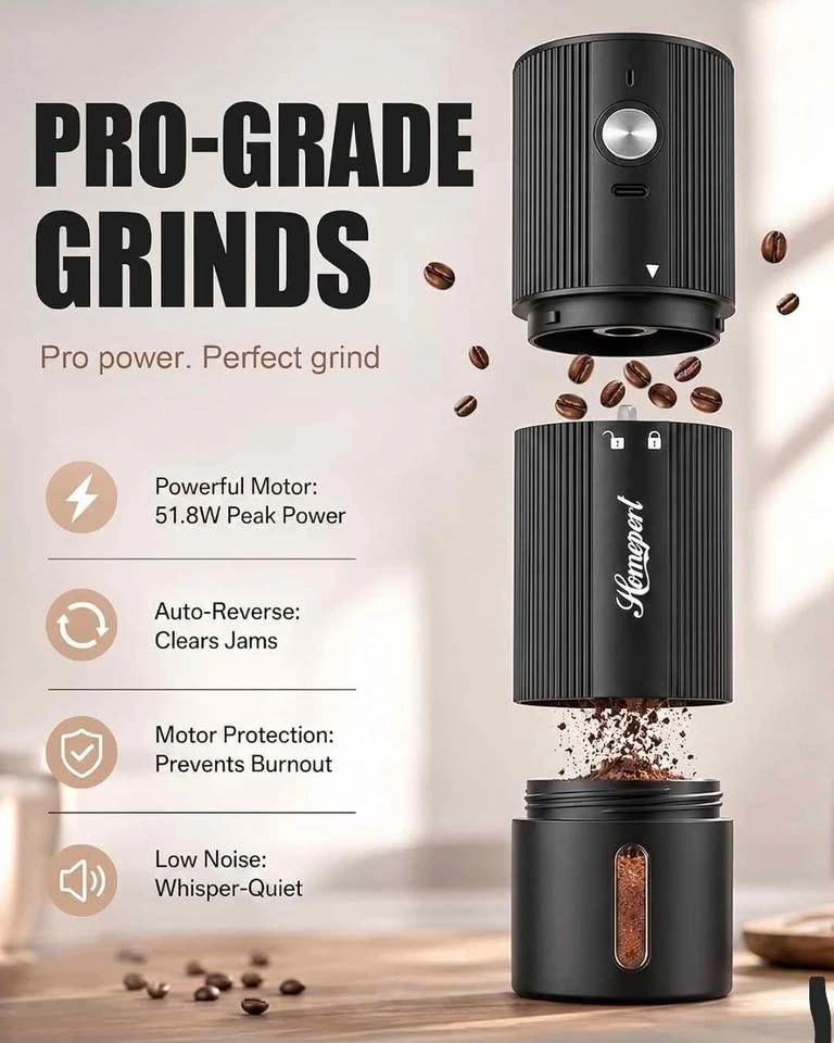 NEW - Homepert Portable Electric Burr Coffee Grinder - photo 2