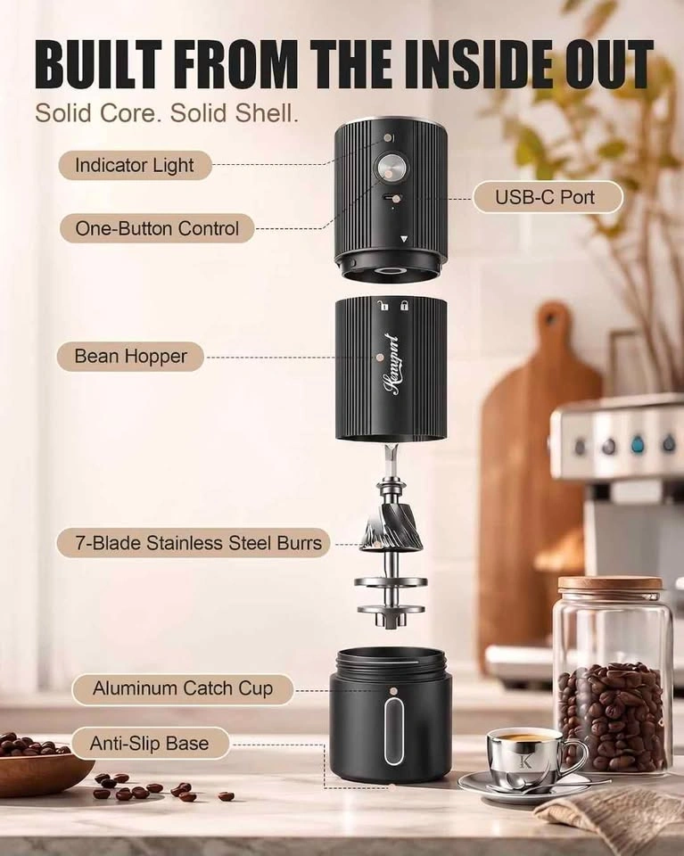 NEW - Homepert Portable Electric Burr Coffee Grinder - photo 3