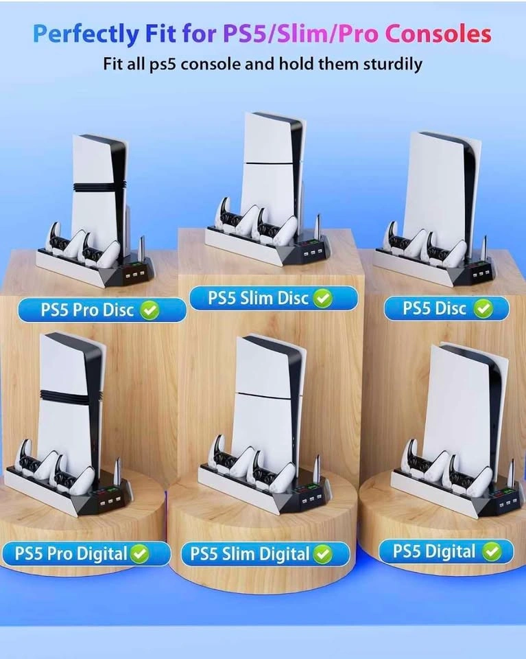 NEW - PS5 Series Universal Cooling Stand for PS5/Slim/Pro - photo 3