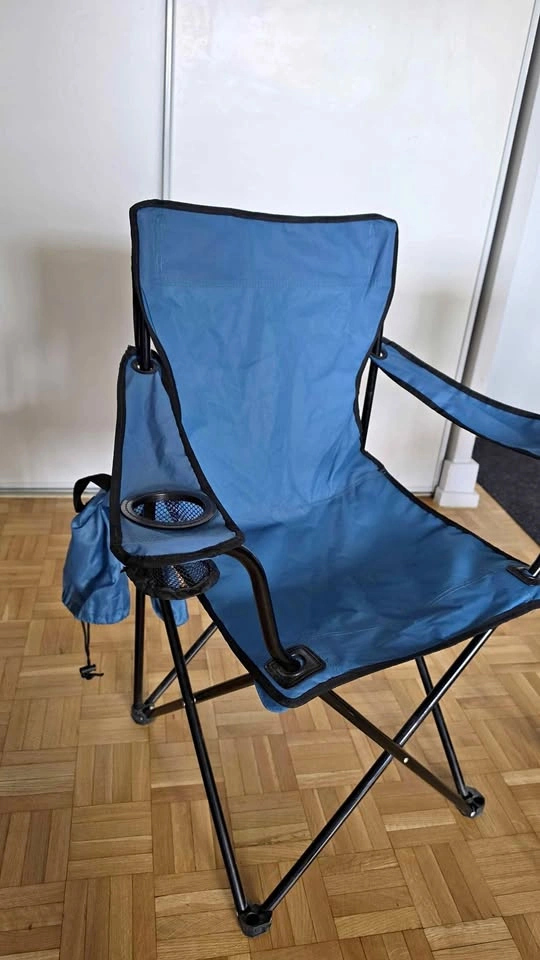 Blue Folding Camping Chairs - Set of 2