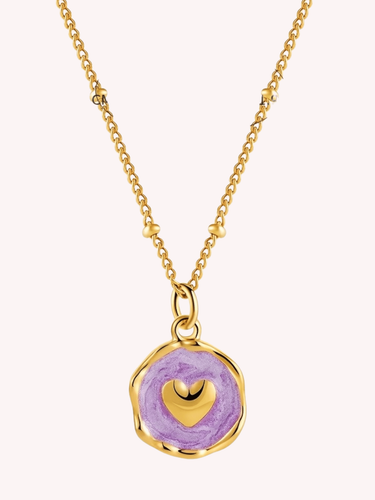 Stainless Steel Resin Inlay Necklace Cross Heart Star Moon Penda - photo 5