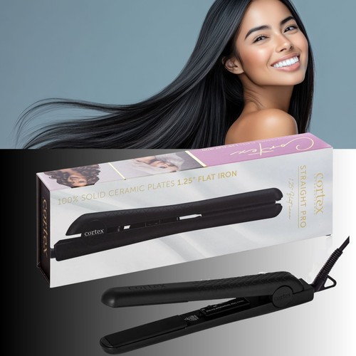 Cortex Straight Pro 1.25" Ceramic Ionic Flat Iron