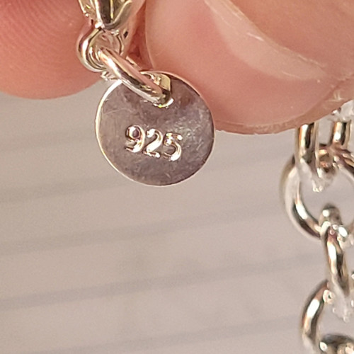 925 Sterling Silver Heart Pendant Necklace Women’s Bold Link Cha - photo 4