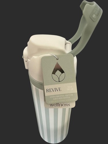 24oz Stainless Steel Insulated Water Bottle Leakproof Straw Lid - photo 4
