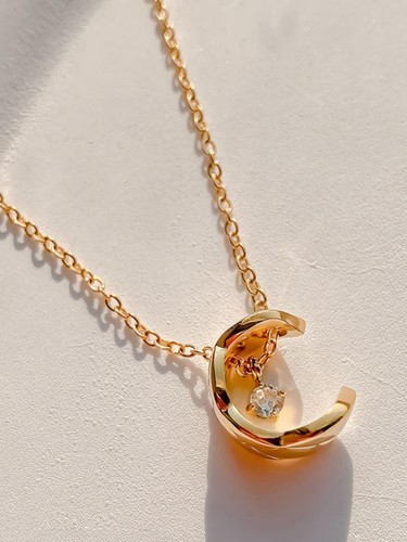 18K Gold PVD Stainless Steel Geometric Pendant Necklace - photo 3