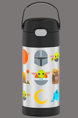 Star Wars Mandalorian Grogu 12oz Insulated Water Bottle Leakproo