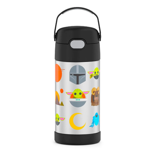 Star Wars Mandalorian Grogu 12oz Insulated Water Bottle Leakproo - photo 2
